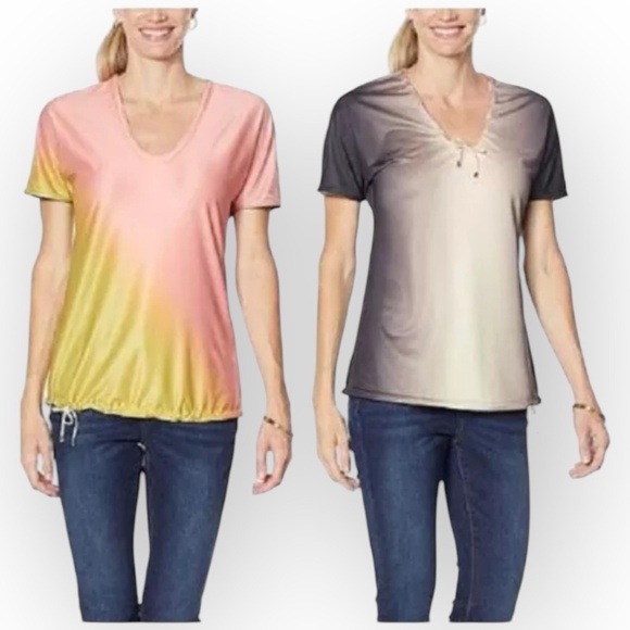 NWT Modzori Reversible & Adjustable V-Neck Top – Horizon-Coral/Sunstream (XL) - Picture 7 of 9